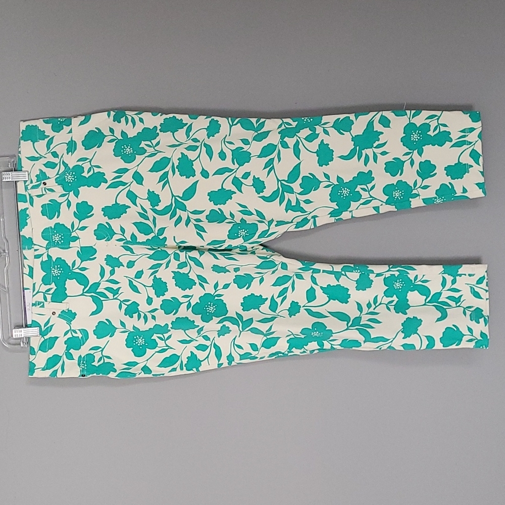 Time and Tru Green Breeze Stretch Fitted Capri Jegging - Picture 2 of 8